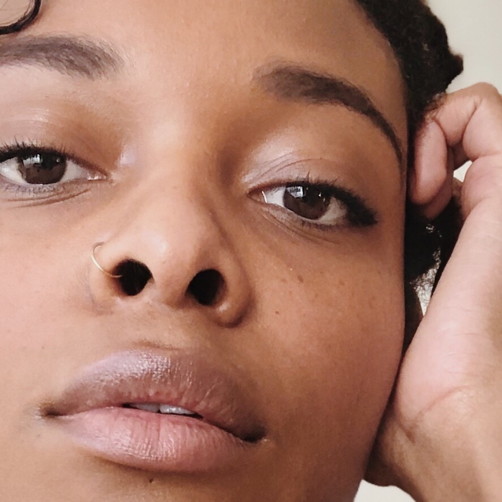 Delicate gold nose ring